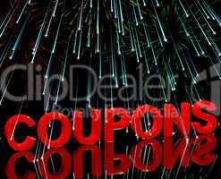 Coupons Word With Fireworks Showing Vouchers For Reductions Or D