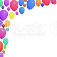 Festive Colorful Balloons For Birthday Celebrations With Blank C