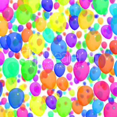 Festive Colorfull Balloons In The Sky For Birthday Celebrations