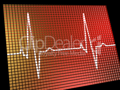 Heart Rate Monitor Showing Cardiac And Coronary Health