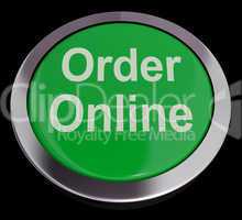 Order Online Button In Green For Buying On The Web