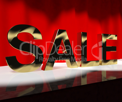 Sale Word On Stage Meaning Discount Show Or Shows