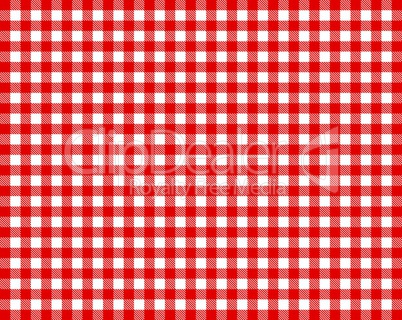 Karierte Tischdecke in rot und weiß