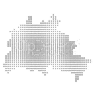 Pixelkarte - Umriss Berlin