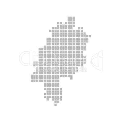 Pixelkarte - Umriss Hessen