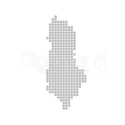 Pixelkarte - Albanien