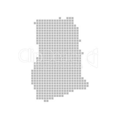 Pixelkarte - Ghana