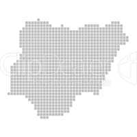 Pixelkarte Nigeria