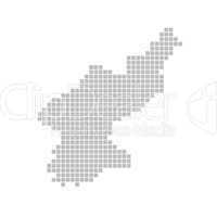 Pixelkarte Nordkorea
