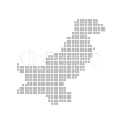 Pixelkarte Pakistan