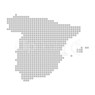 Pixelkarte Spanien