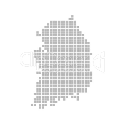 Pixelkarte Südkorea