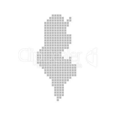 Pixelkarte Tunesien