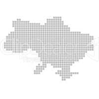 Pixelkarte Ukraine