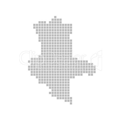 Pixelkarte - Umriss Sachsen-Anhalt