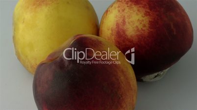 no peach for the wicked: time lapse of three peaches decaying 1
