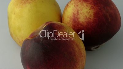 no peach for the wicked: time lapse of three peaches decaying 2