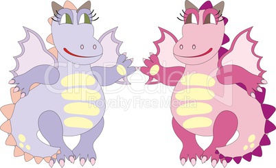 Cartoon dragon - chinese symbol of 2012 in vector