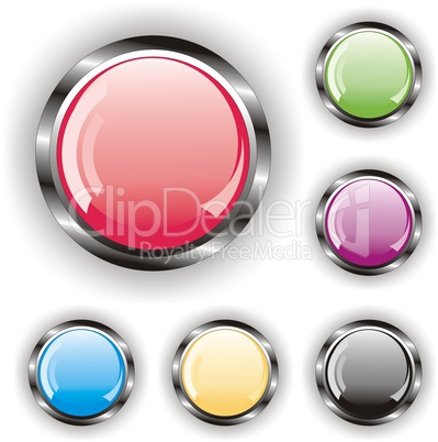 set of glossy buttons