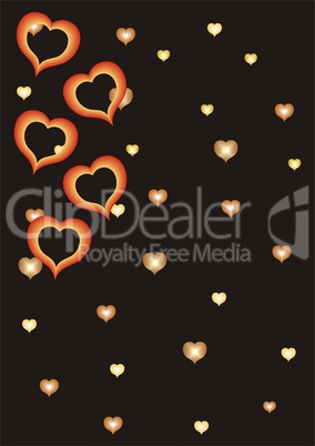 valentines background with hearts