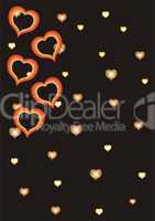 valentines background with hearts