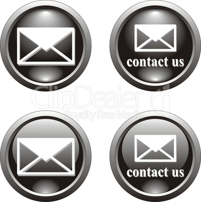 set of black  button  or icon for webdesign