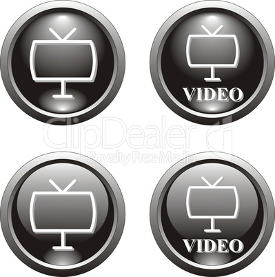 set of black  button  or icon for webdesign