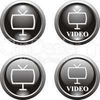 set of black  button  or icon for webdesign