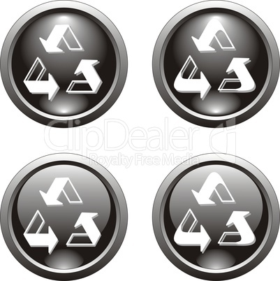 set of black  button  or icon for webdesign