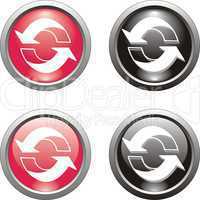 set of black and red  button  or icon for webdesign