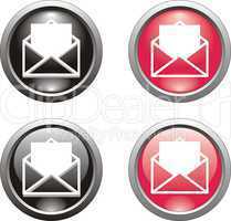 set of black and red  button  or icon for webdesign