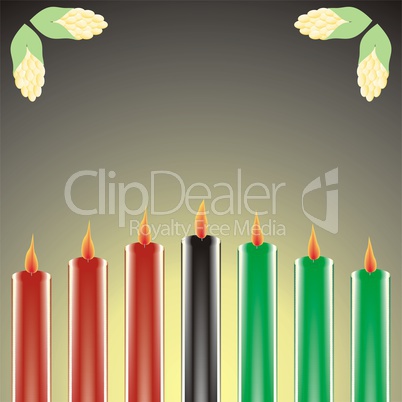 seven kwanzaa candles