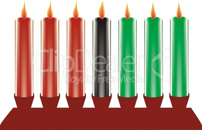 seven kwanzaa candles