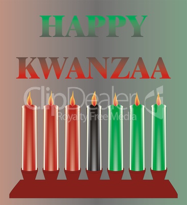 seven kwanzaa candles