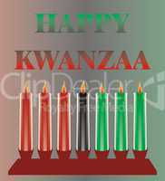 seven kwanzaa candles