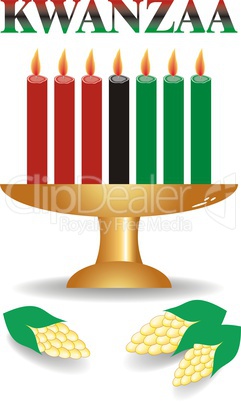 seven kwanzaa candles