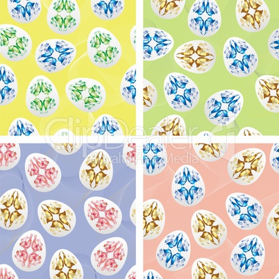 Colorful seamless pattern with easter eggs