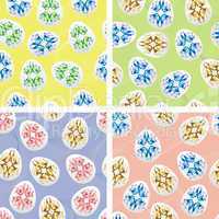 Colorful seamless pattern with easter eggs