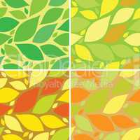 seamless pattern with leafs, autumn and summer background