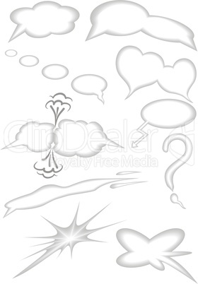 collection of different speech bubbles