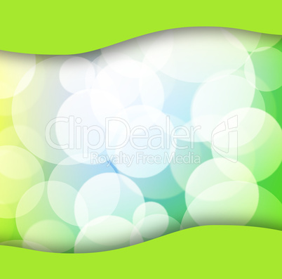 Green spring background with blurry light