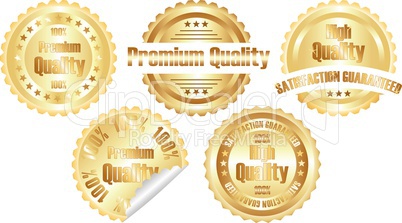 gold  premium quality label