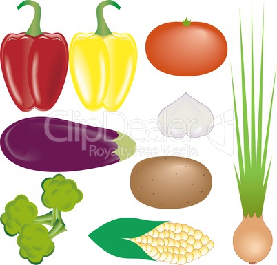 vegetables vector set