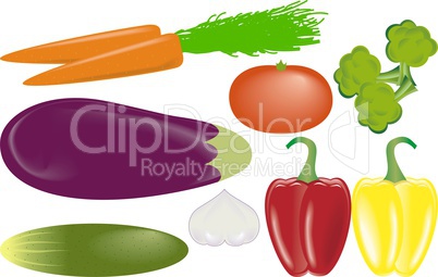 vegetables vector set
