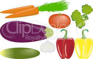 vegetables vector set