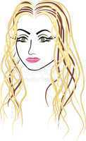 vector face of a beautiful woman