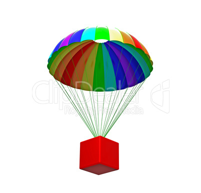 Parachute with package
