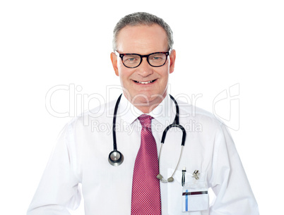 Portrait of caucasian doctor smiling