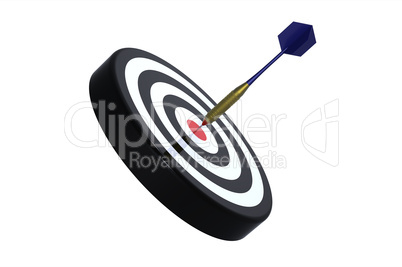 Dart on bull's eye