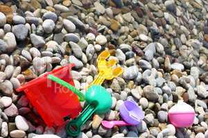 Child toys on the beach